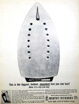 PRINT AD 1963 Morphy Richards STA Steam and Dry Iron 9.5 x 12.5