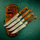 Handmade Steak Knife Set | Table Set | Hand forged Blade | Wood Handle