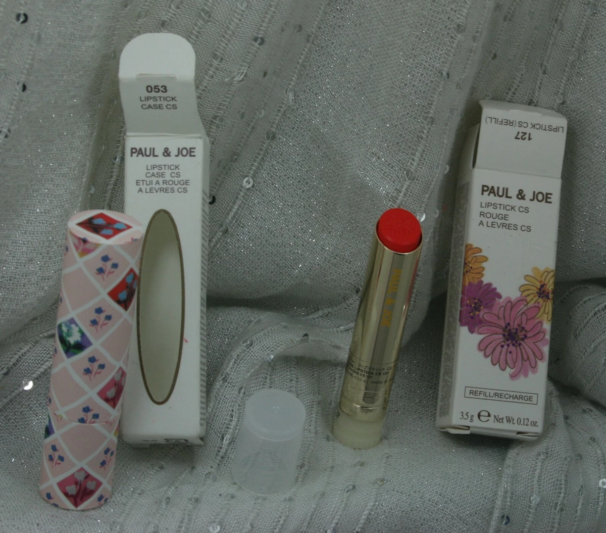 Paul & Joe Lipstick CS Rouge Refill 3.5g #127 Dimanche Matin + 053 Lipstick Case