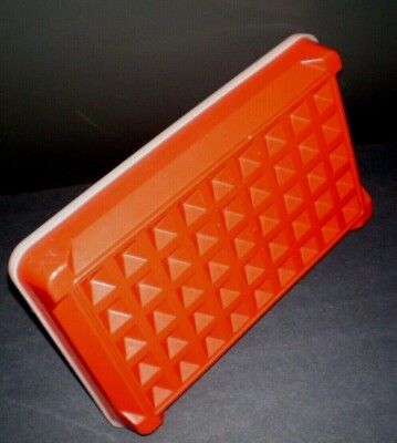 Tupperware Meat Deli Saver Cheese Keeper Burnt Orange Container With Lid
