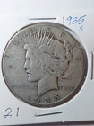 1935 S Peace Silver Dollar Circulated Extremely Fine Variety 3 Rays Below The 1