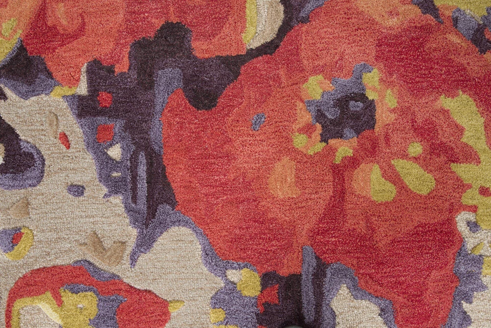 Rizzy Rugs Orange Bouquet Blossoms Garlands Contemporary Area Rug Floral CNP111 - Image 3 of 4