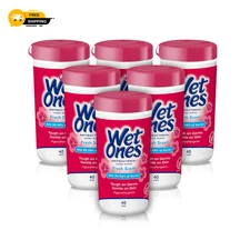 Wet Ones Antibacterial Hand Wipes Fresh Scent 40 Count 6 Pack Hypoallergenic
