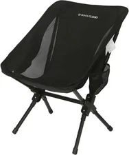 ROCK CLOUD Portable Camping Chair Ultralight Folding Camp Black, All-in-one 