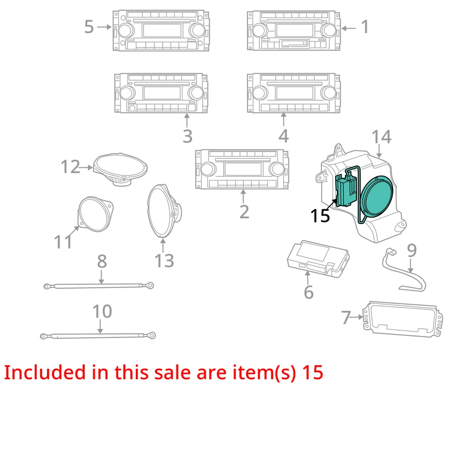 Amplificador de alto-falante rádio Jeep Patriot 2011-2017 QZD4E - Imagem 2 de 3