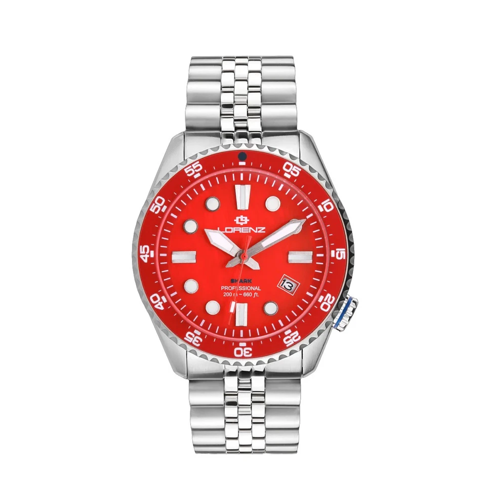 Lorenz Shark V 030255RD Orologio automatico subacqueo professionale fino a 200 m
