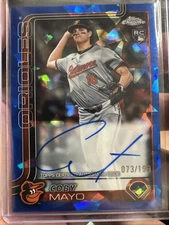 2025 Topps Chrome Sapphire Coby Mayo RA-CMA RC Auto /199