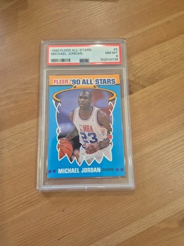 1990 Fleer All-Stars 5 Michael Jordan PSA 8