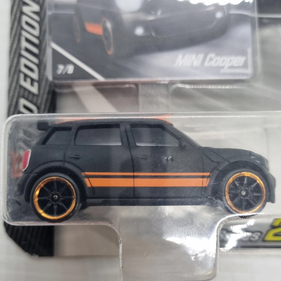 Majorette Limited Edition Die-cast Series 2 Mini Cooper Car Black/orange New NIP - Image 2 of 4