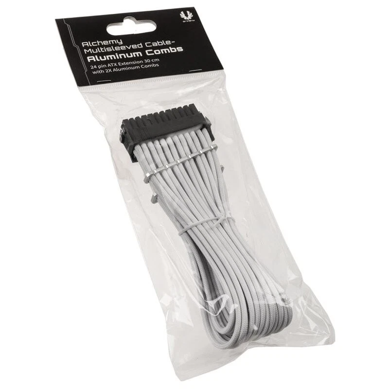 BitFenix Prolunga ATX Cavo Sleeve 24 Pin 30 cm Bianco - Immagine 2 di 4