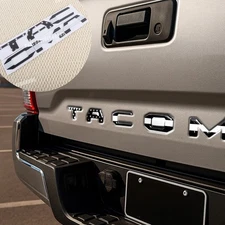 3D Rear Tailgate Emblem Letters for Tacoma 2016-2025 Black USA Flag Badge Kits