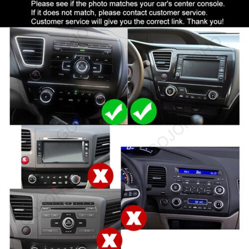 64GB Android 13 Car GPS Radio Wifi Navi Stereo CarPlay For Honda Civic 2013-2017 - Picture 2 of 20