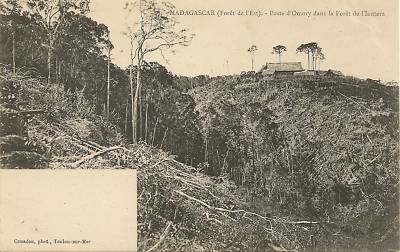 CPA MADAGASKAR POST VON OMORY IM WALD VON IANTARA