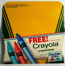 Double Cola Vintage Soda Promo Crayola Crayons Package NOS Unpunched 1980's Bear