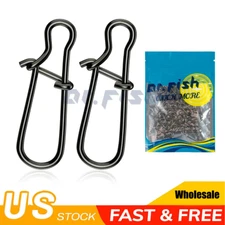 100/200pcs Fishing Snaps Clips Fastlock Duo Lock Snap #1-#8 Quick Change
