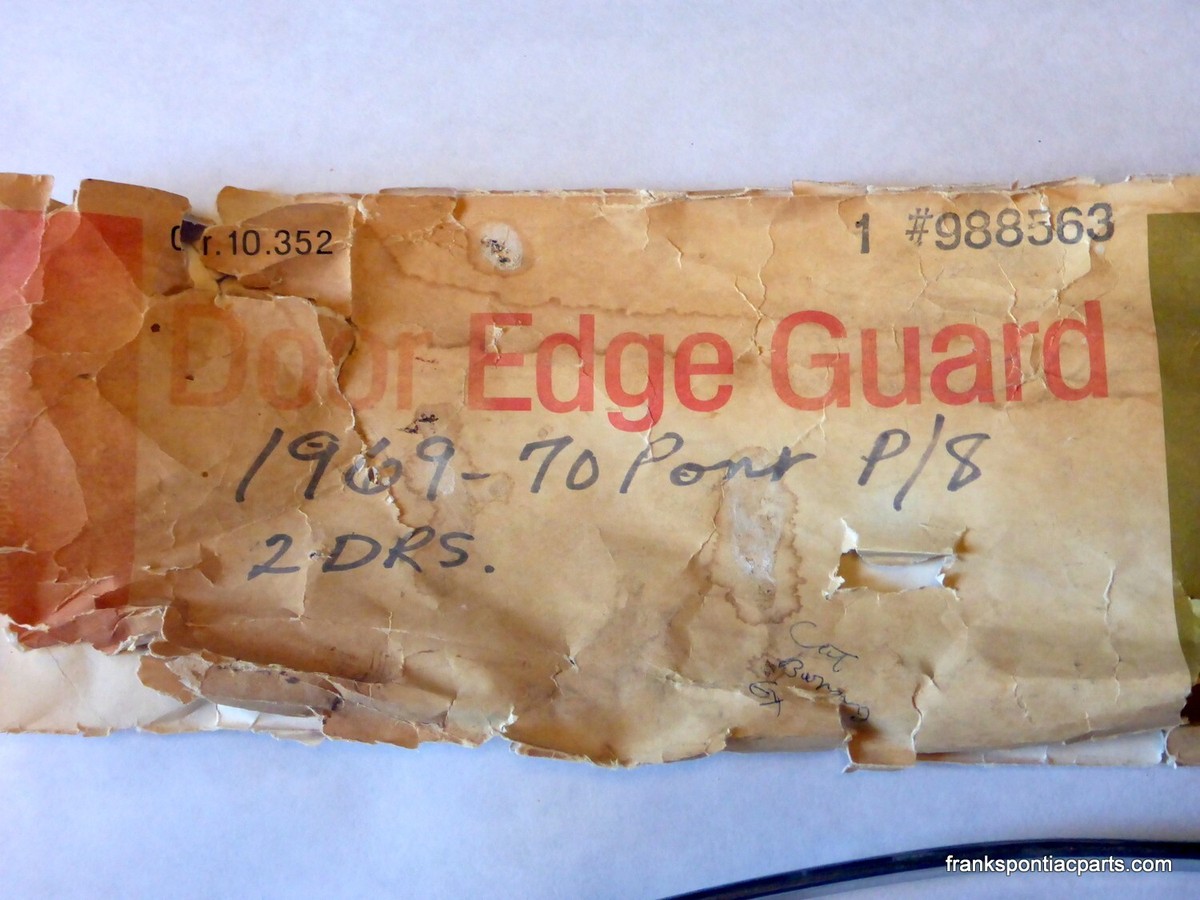 1969-70 Pontiac NOS Pair Door Edge Guards 988563 Bonneville