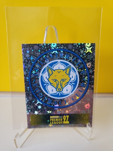 Retro Merlin Premier League 97/98 stickers- Leicester city Team Foil Badge