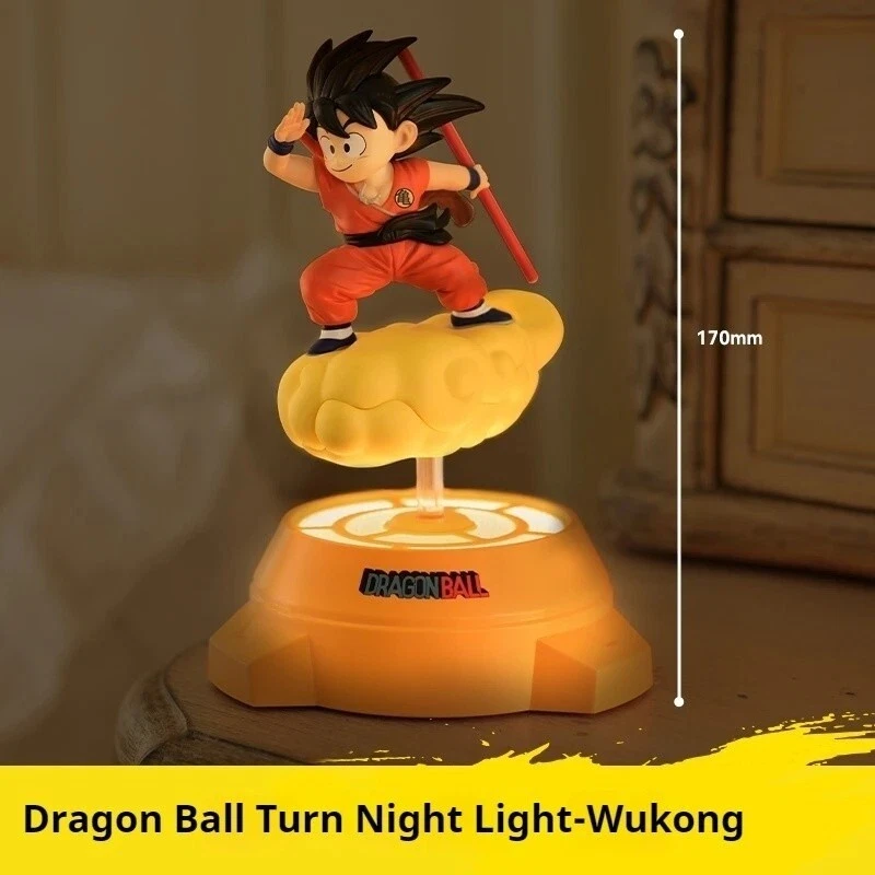 Original Dragon Ball Anime Figura Goku Figura Giratoria Luz Nocturna Lámpara Habitación - Imagen 2 de 4
