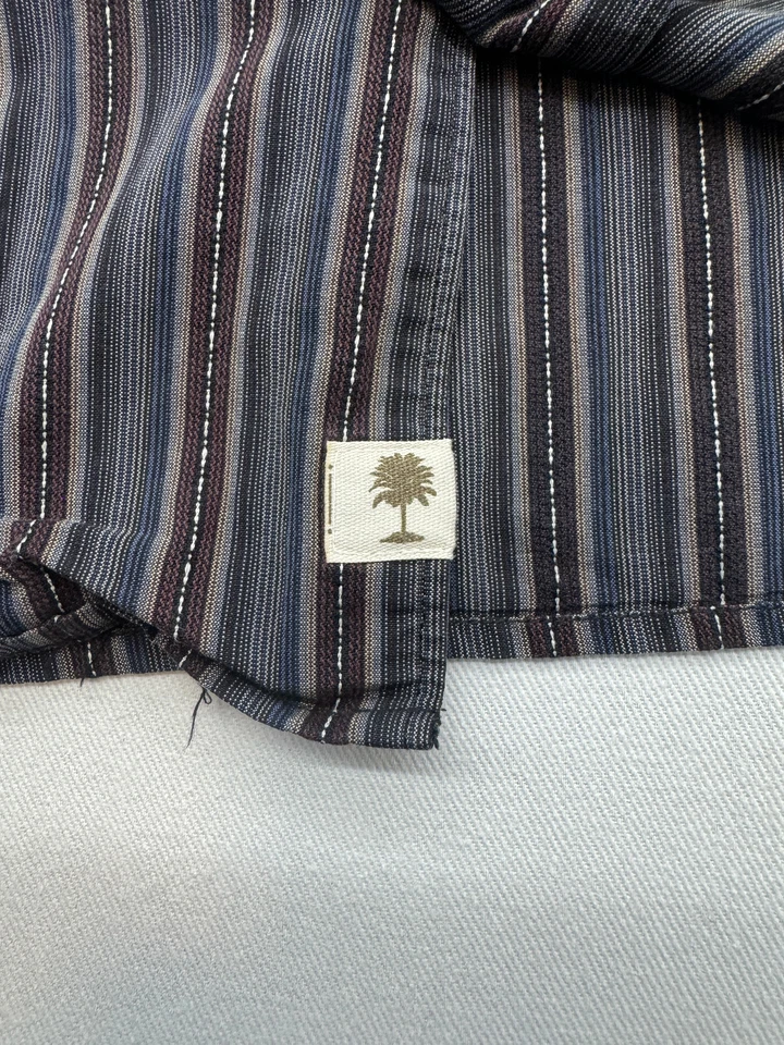 Paradise Collection Long Sleeve Button Up Mens XL Multi Color Striped Shirt 2221 Foto 4 de 4