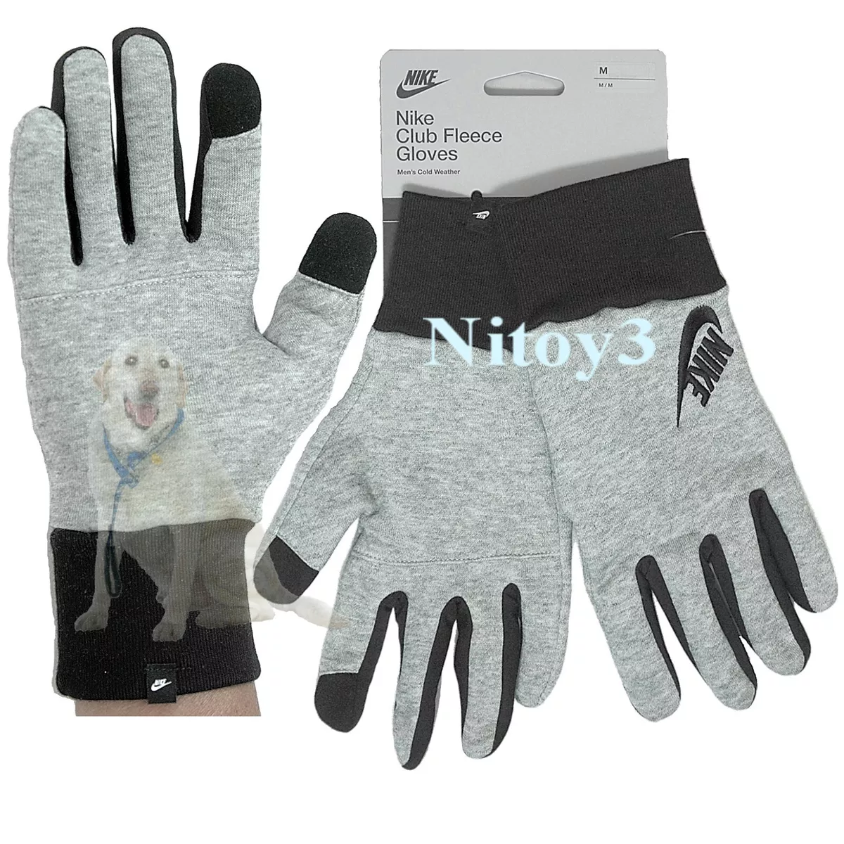 Nike Club Fleece Cold Weather Running Casual Gloves Men Medium 8 8.5