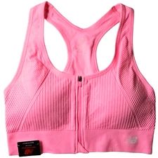 New Balance PEONY GLOW Pink Sports Bra Medium Support XL Women's Activewear