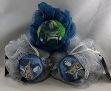 Disney Pixar Lightyear Shower Bath Pouf Scrubber Mesh, 3 Pack