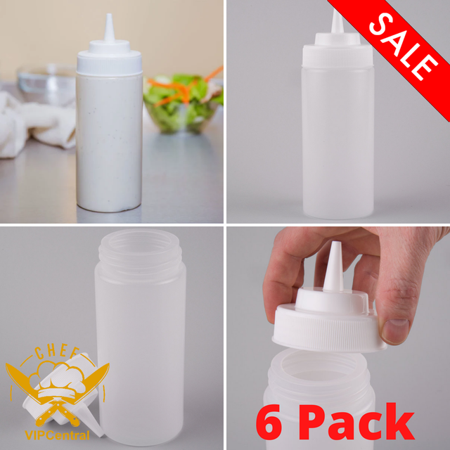 clear plastic condiment bottles