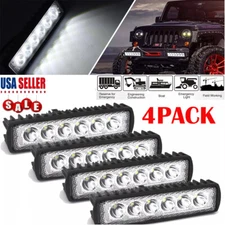 4x 6inch 18W LED Work Light Bar Flood Fog Lamp Offroad Driving Truck SUV ATV 4WD