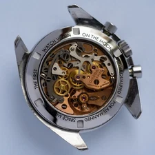 Spiralwinder Engraved Sapphire Exhibition Caseback for the Omega Speedmaster