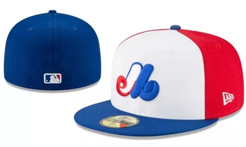 Herren Neu Montreal Expos Baseball Cap Ära Mütze Flat Edge Hat 59FIFTY Fitted Hüte - Bild 4 von 4