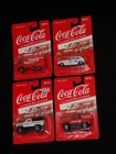 Vintage NOS Hartoy Coca Cola Race Team 4 PCs On Card Die-cast Metal Toy Sealed