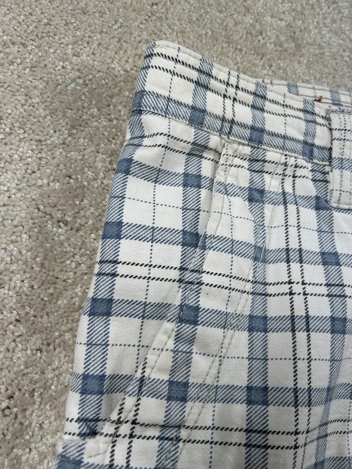 Pantalones Cortos Carga Urban Pipeline Up 32 Algodón Pesados Grunge Caminata Gorpcore Azul Cuadros Foto 2 de 4