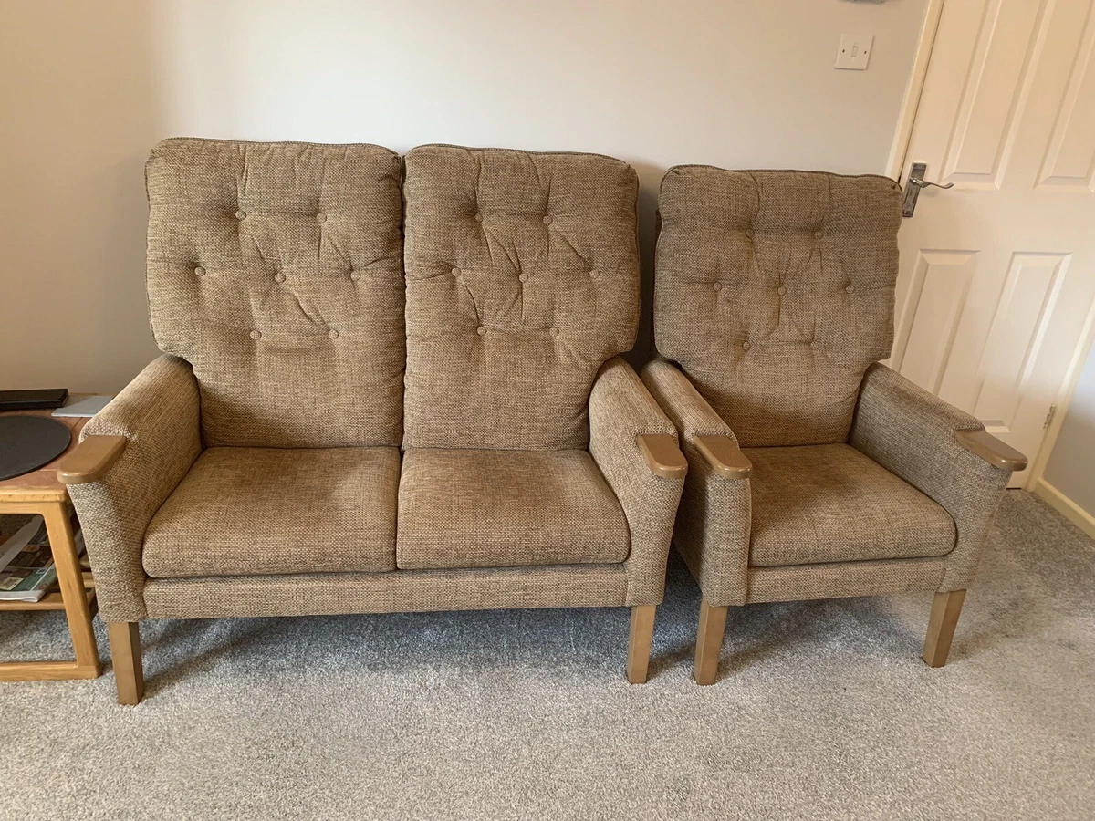 Two seater sofa and matching chair deals