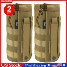 Tactical Water Bottle Pouch for Molle Systems, Adjustable Outdoor S