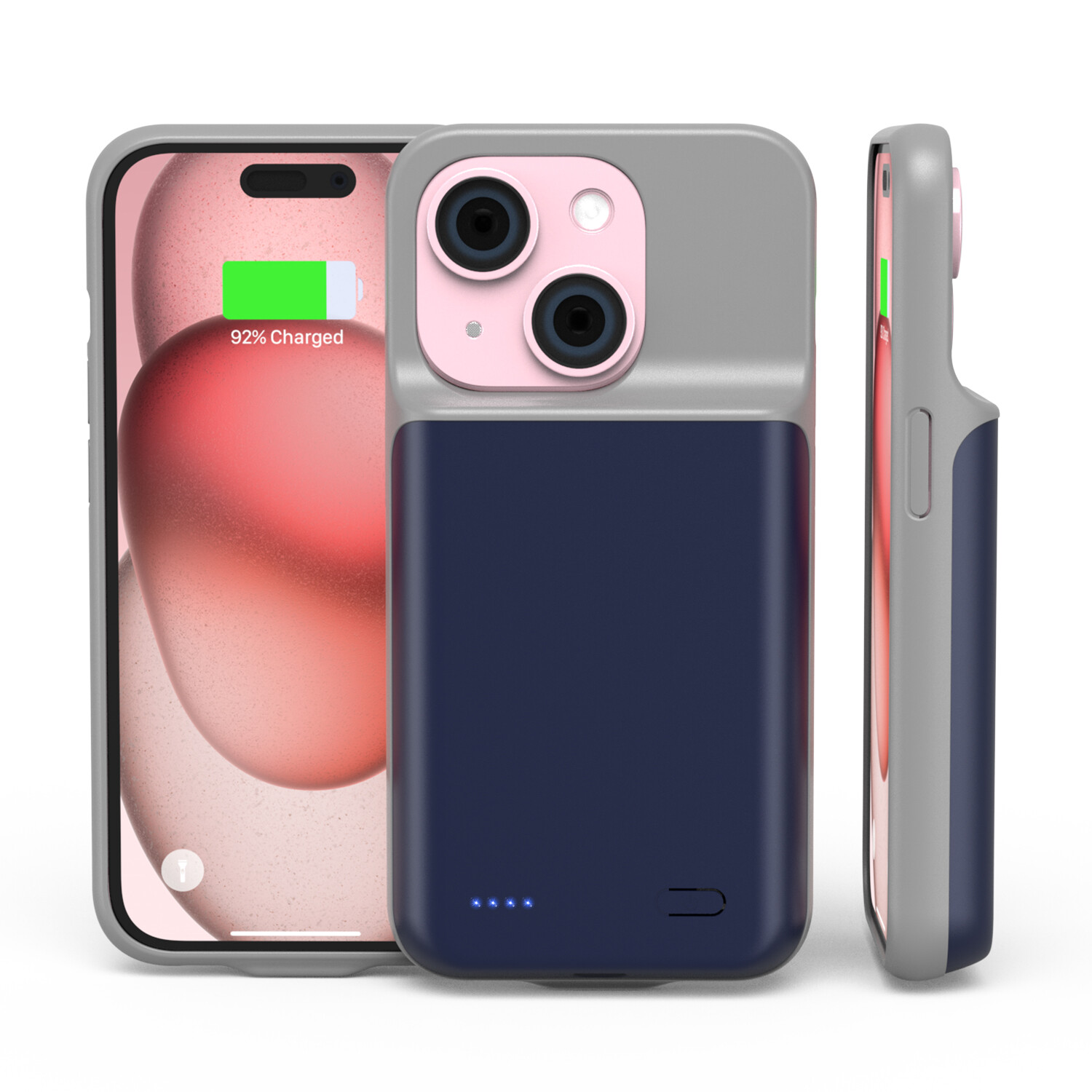 6800mAh Battery Charger Case Power Bank For iPhone 15 Charging Cover-Blue-image