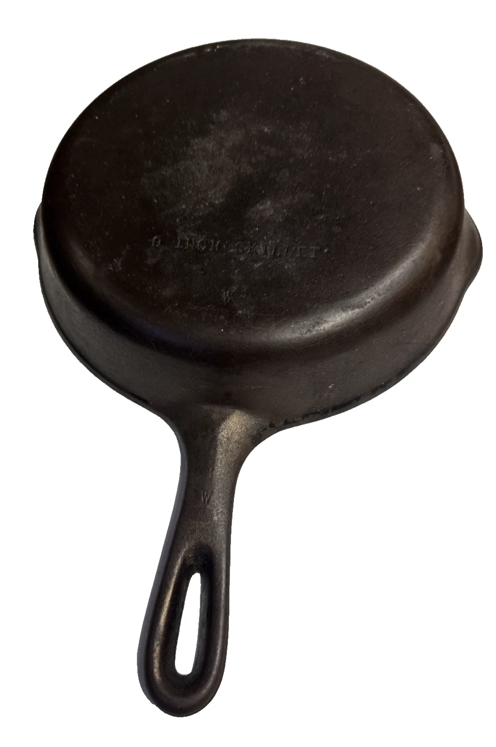 Unmarked Wagner Ware No. 6-W 9 Inch Cast Iron Skillet