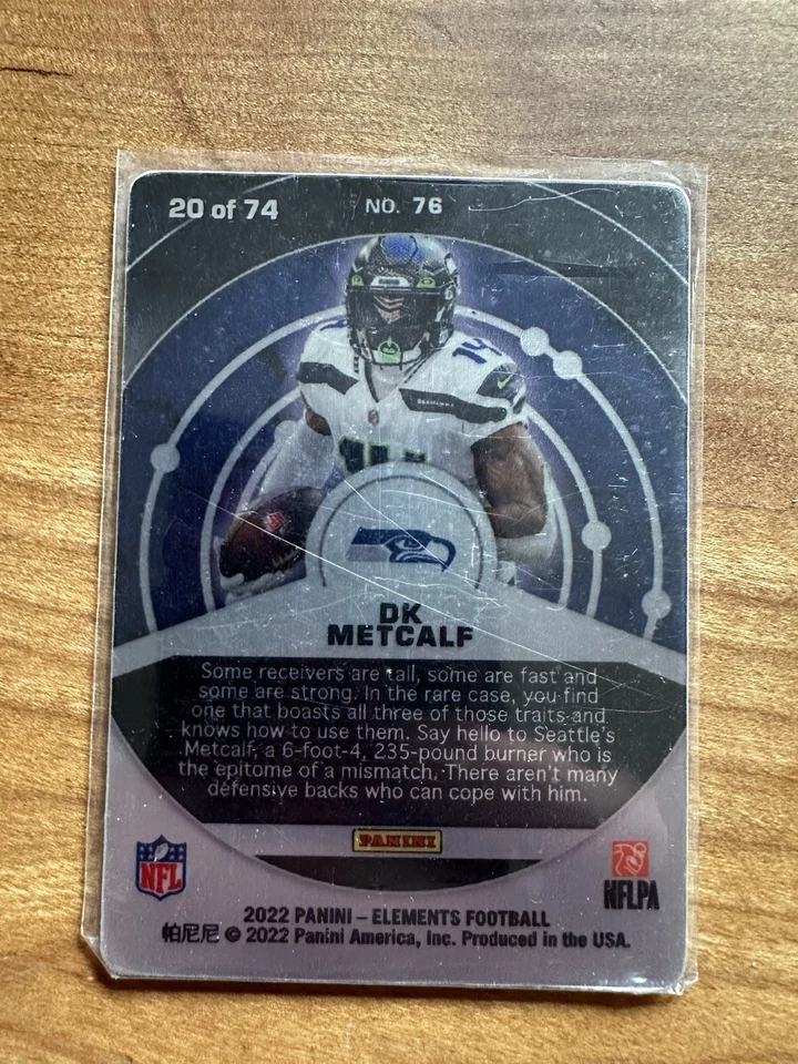 2022 Panini Elements - DK Metcalf #76 Tungsten /74 metal card!! - Image 2 of 2