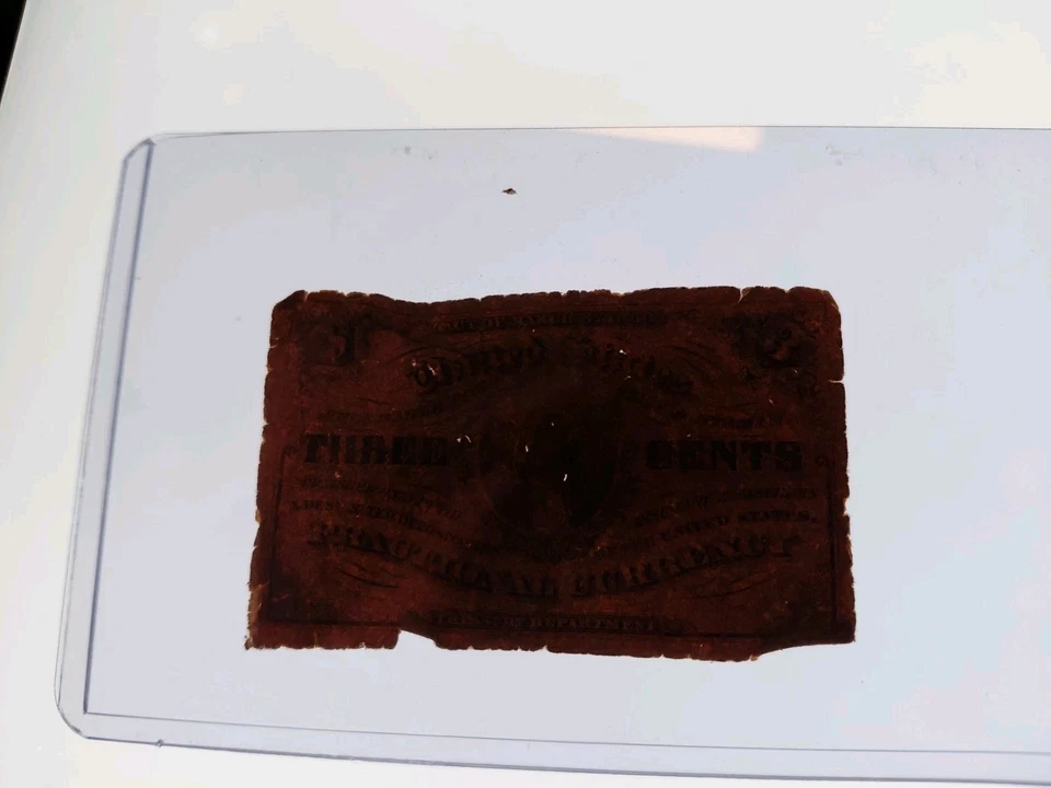 🇺🇸 United States 3 cents 1863 FRACTIONAL CURRENCY  FR-1226 banknote 112125-6 - Image 3 of 3