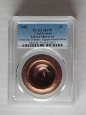 2018 $2 Erfoud Meteorite Meteorite Impacts PCGS MS70 0.5oz Silver Coin