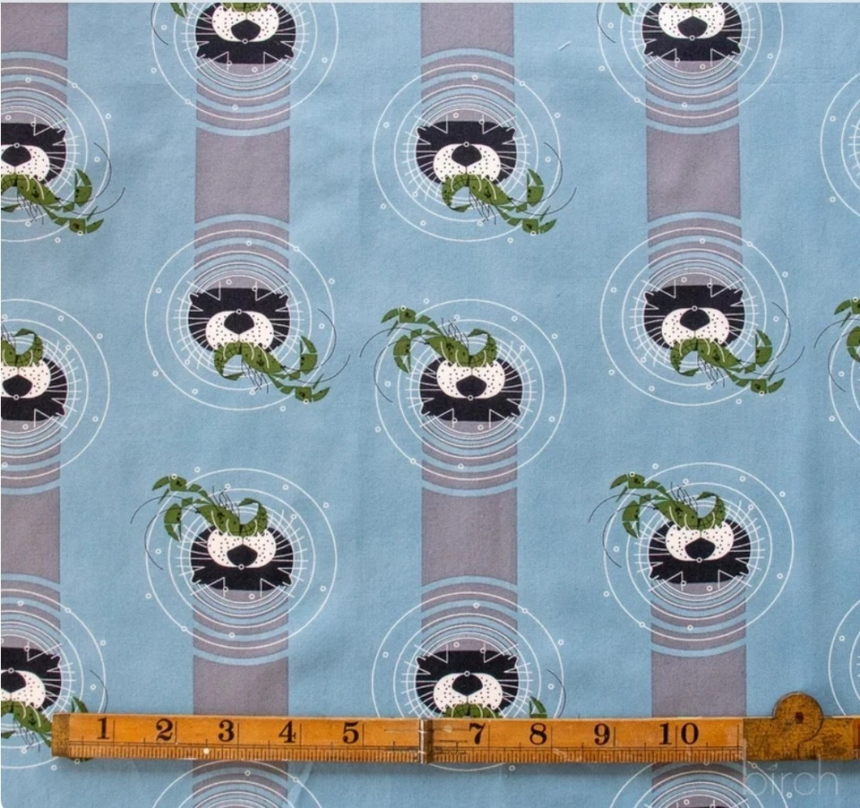 Charley Harper•Coastal Vol 2•Otter Vs Crawfish Fabric!Organic Cotton •1yd•BTY  - Image 3 of 4