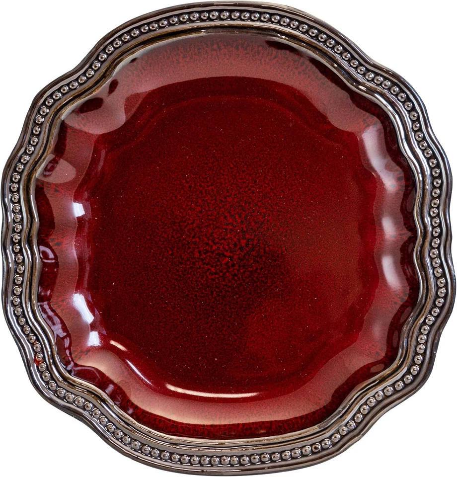 Juego de vajilla de gres Regency de 16 piezas en rojo Foto 2 de 4