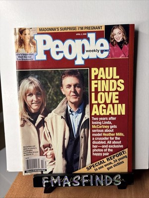Pr7 2000 PAUL MCCARTNEY HEATHER MILLS April 3 PEOPLE MAGAZINE Newsstand 