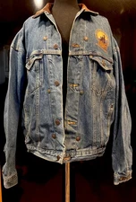 Vintage Aztec International Denim Jean Jacket Size XL Removable Vest 90s SW 