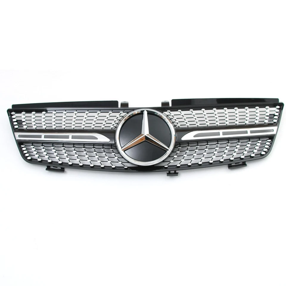 Front Grille W/Emblem Grill For Mercedes Benz W164 2005-2008 ML320 ML350 ML500 - Image 2 of 4
