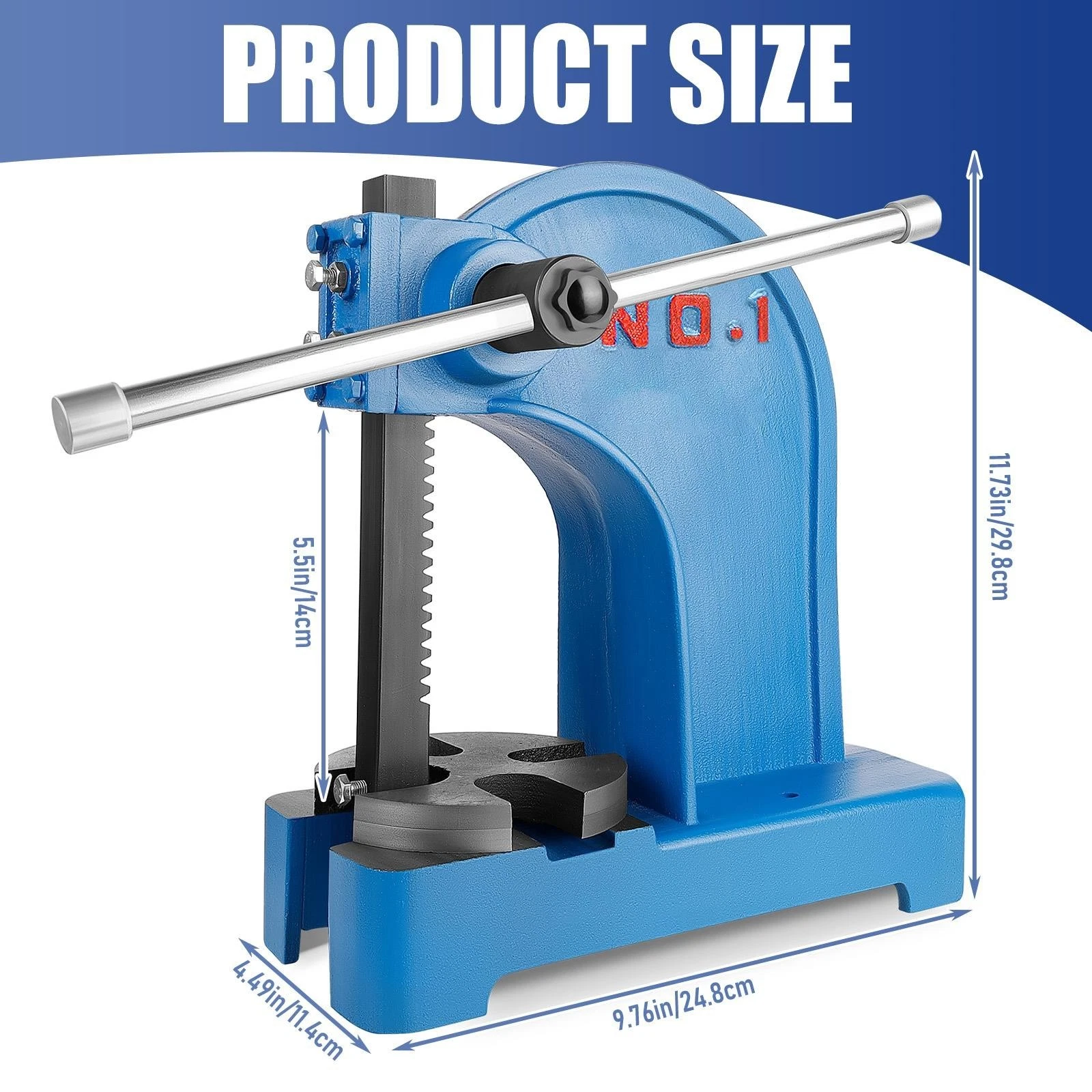 1 Ton Arbor press Manual Desktop Arbor Press Cast Iron Arbor Press Manual Press - Picture 9 of 9