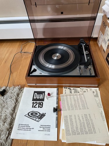 VINTAGE DUAL 1219 TURNTABLE CK20 HIFI AUTOMATIC RECORD PLAYER TESTED WORKS CLEAN