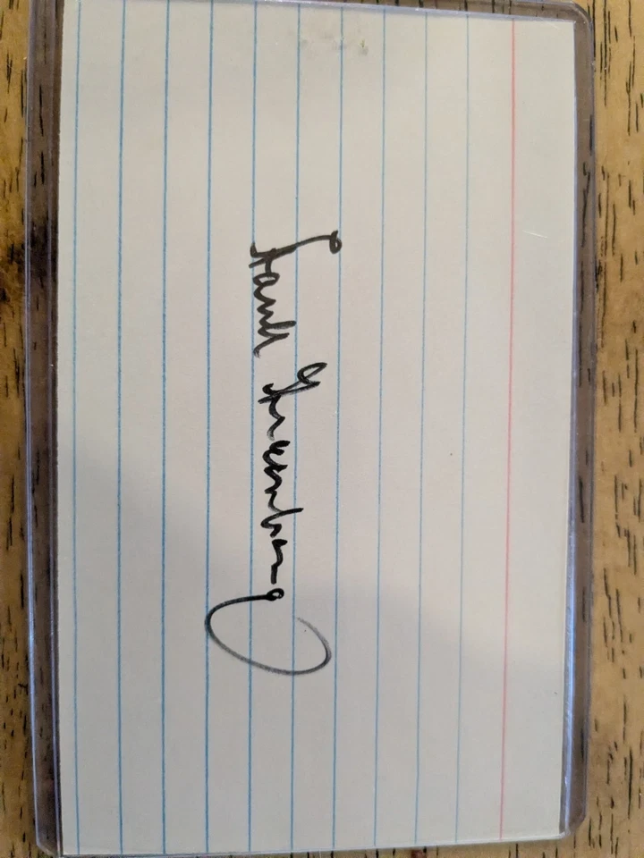 Hank Greenberg Autographed Index Card - Image 2 of 4