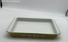 Pyrex Spring Blossom Green Rectangular Baking Dish 933 13.5 Inch Vintage