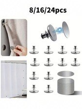 8/16/24pcs Magnetic Curtain Clips Weights Holders Buckle Drapery Closure UK