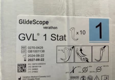 GLIDESCOPE Verathon GVL 1 Stat 0270-0428 Box of 10 Exp 08/2027